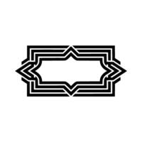 Geometric Deco Frame, Layered Black vector