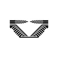 Geometric Victory Stylized Arrow Emblem vector