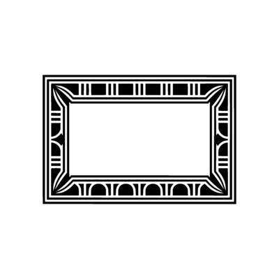 Art Deco Frame, Geometric Elegance, Minimalist