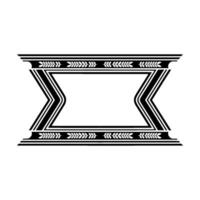 Geometric Deco Border, Streamlined, Minimalist Art vector
