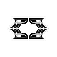 Geometric Tribal Emblem, Modern Abstract, Symmetry vector
