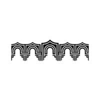Art Deco Archway Silhouette, Minimalist, Geometric vector
