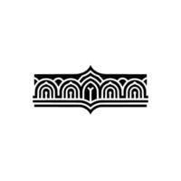 Geometric Arch Motif, Minimalist, Elegant Border vector