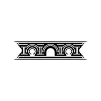 Art Deco Column Border, Elegant Vintage vector