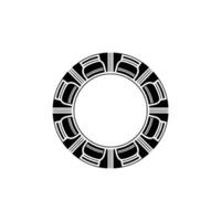 Geometric Circle Emblem, Minimalist, Circular Motif, Retro vector