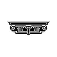 Geometric Corinthian Capital, Vintage Element vector
