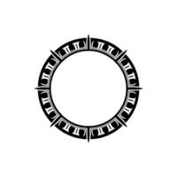 Geometric Tribal Circle, Minimalist, Abstract vector