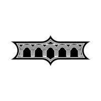 Geometric Archway Emblem, Art Deco Style vector