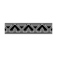 Geometric Deco Border, Streamlined, Minimalist Pattern vector