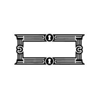 Art Deco Keyframe Elegant Border, Vintage Style vector