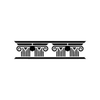 Classical Column Border, Elegant, Minimalist Style vector