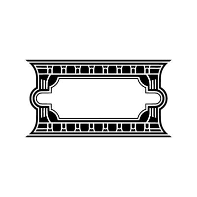 Art Deco Frame, Elegant Border, Vintage