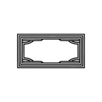 Art Deco Frame, Geometric, Elegant Border, Vintage Style vector