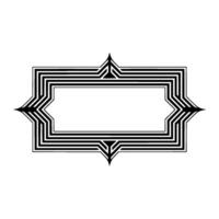 Geometric Deco Frame, Minimalist, Elegant Border - Pattern vector