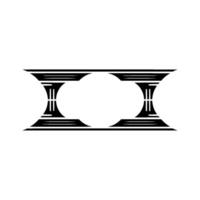 Geometric Symmetry, Minimalist Pillars, Abstract vector
