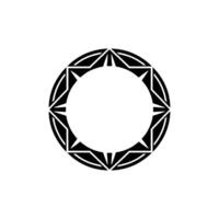Geometric Circle Emblem, Minimalist, Abstract Pattern vector