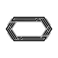Geometric Deco Frame, Minimalist, Elegant Border, Art vector
