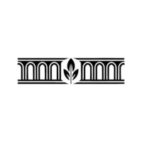Art Deco Botanical Emblem, Elegant Minimalist vector