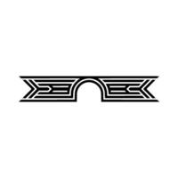 Geometric Archway, Minimalist Line Art, Modern vector
