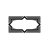 Geometric Deco Frame, Minimalist, Elegant Border, Vintage vector