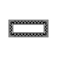 Art Deco Frame, Elegant Border, Minimalist, Blank Space vector