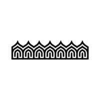 Geometric Arch Motif, Minimalist, Linear Pattern vector