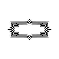Art Deco Illuminated Frame Elegant Element vector