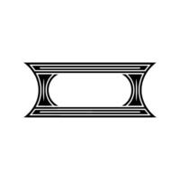 Geometric Deco Frame, Minimalist, Linear vector