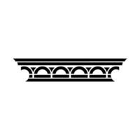Geometric Arch Ornament, Vintage Style Border vector