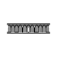 Art Deco Geometric Border, Streamlined vector
