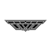 Geometric Wing Emblem, Minimalist vector