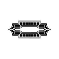 Art Deco Ornament, Geometric Border, Vintage Element vector