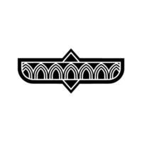 Geometric Arch Emblem, Minimalist, Vintage Aesthetic vector