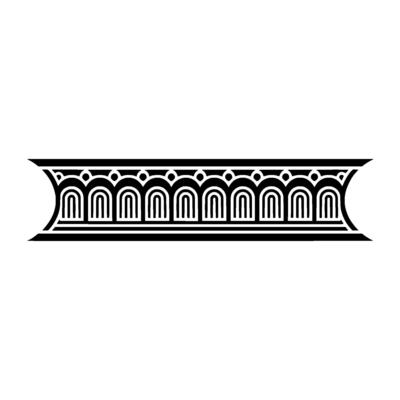 Art Deco Band, Geometric Ornamentation, Stylized Border