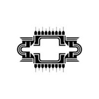 Art Deco Ornament, Geometric, Elegant Emblem vector