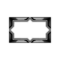 Art Deco Geometric Frame, Elegant Border, Retro vector