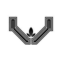Geometric Leaf - Modern Emblem vector