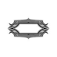 Art Deco Frame, Layered Stripes, Elegant Border, Vintage vector