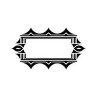 Art Deco Frame, Geometric Ornament, Minimalist vector