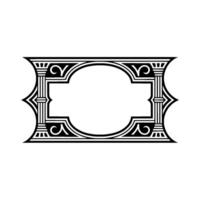 Art Deco Frame, Elegant Border, Vintage, Artdeco vector