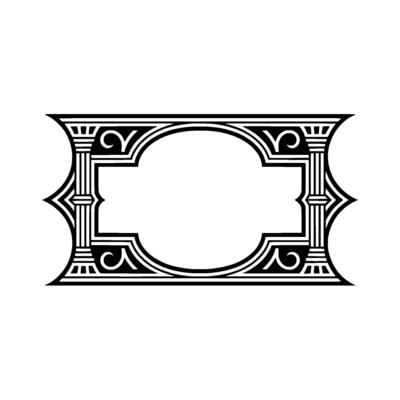 Art Deco Frame, Elegant Border, Vintage, Artdeco