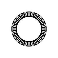 Geometric Circle Frame, Stylized Ornamentation, Minimalist vector