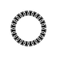 Geometric Tribal Circle, Minimalist, Abstract Pattern vector