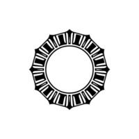 Art Deco Circular Emblem, Geometric Ornamentation vector