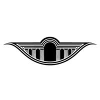 Art Deco Archway Emblem, Elegant Silhouette vector