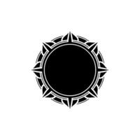 Geometric Tribal Circle, Blank Space, Minimalist vector