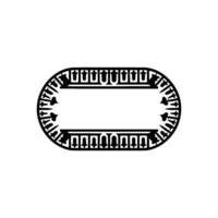 Elegant Oval Frame, Intricate Ornamentation, Minimalist, Geometric vector