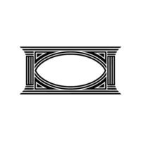 Geometric Deco Frame, Minimalist, Ornament vector