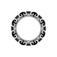 Elegant Circular Ornament Frame, Vintage vector