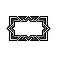 Geometric Deco Border, Elegant Outline, Minimalist vector